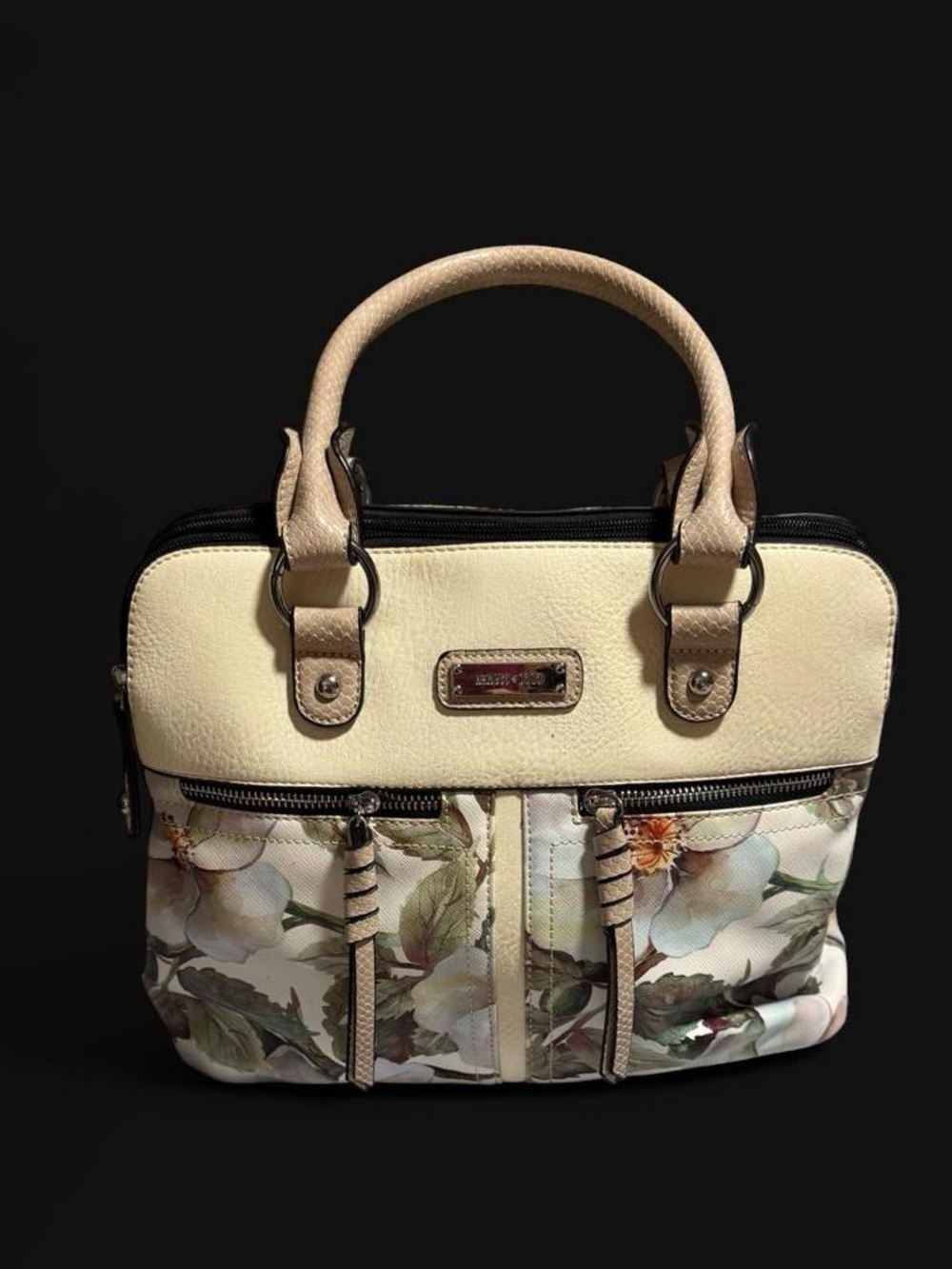 Coco + Carmen Cream Floral Satchel